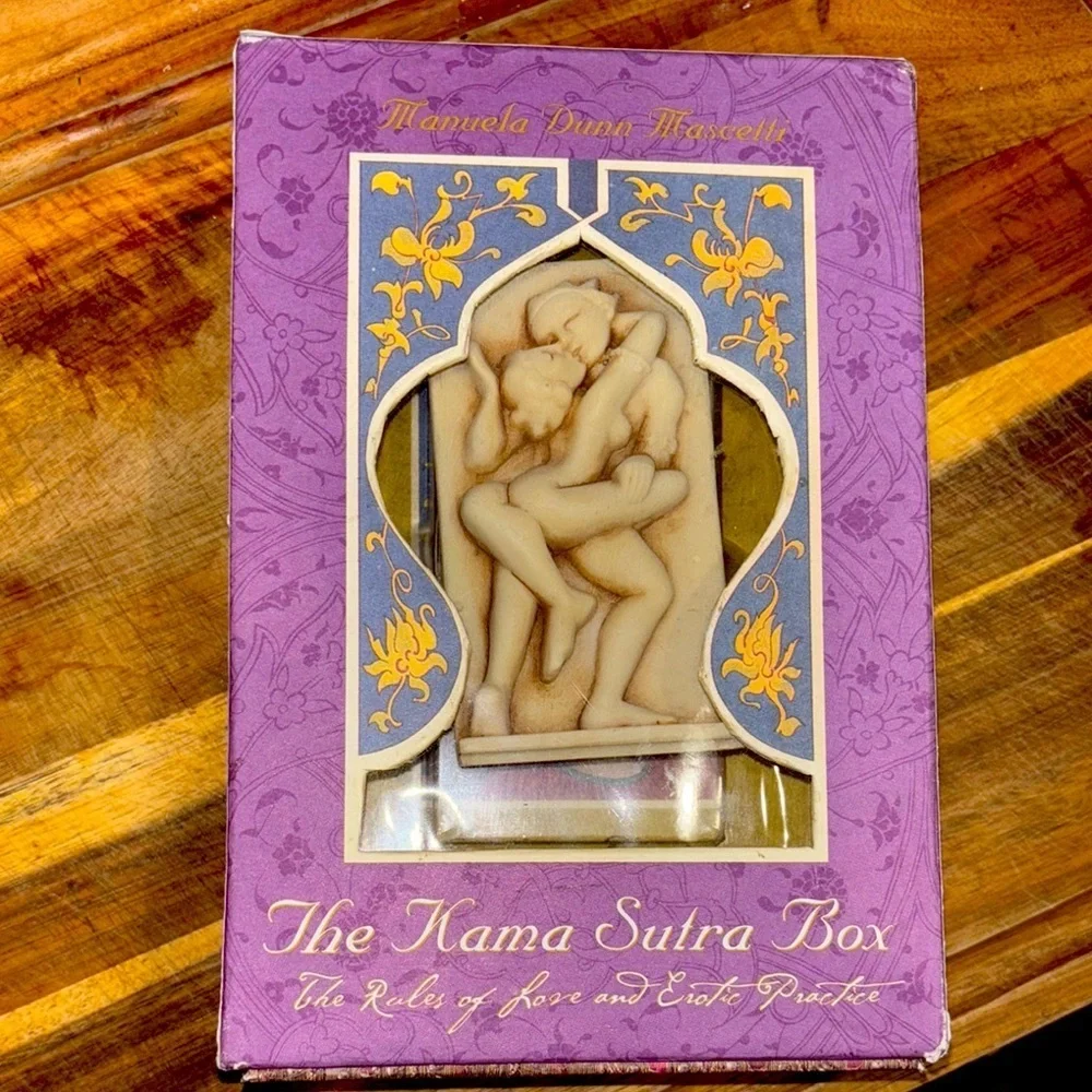 Kama Sutra Box - Purple and Cream book and art piece